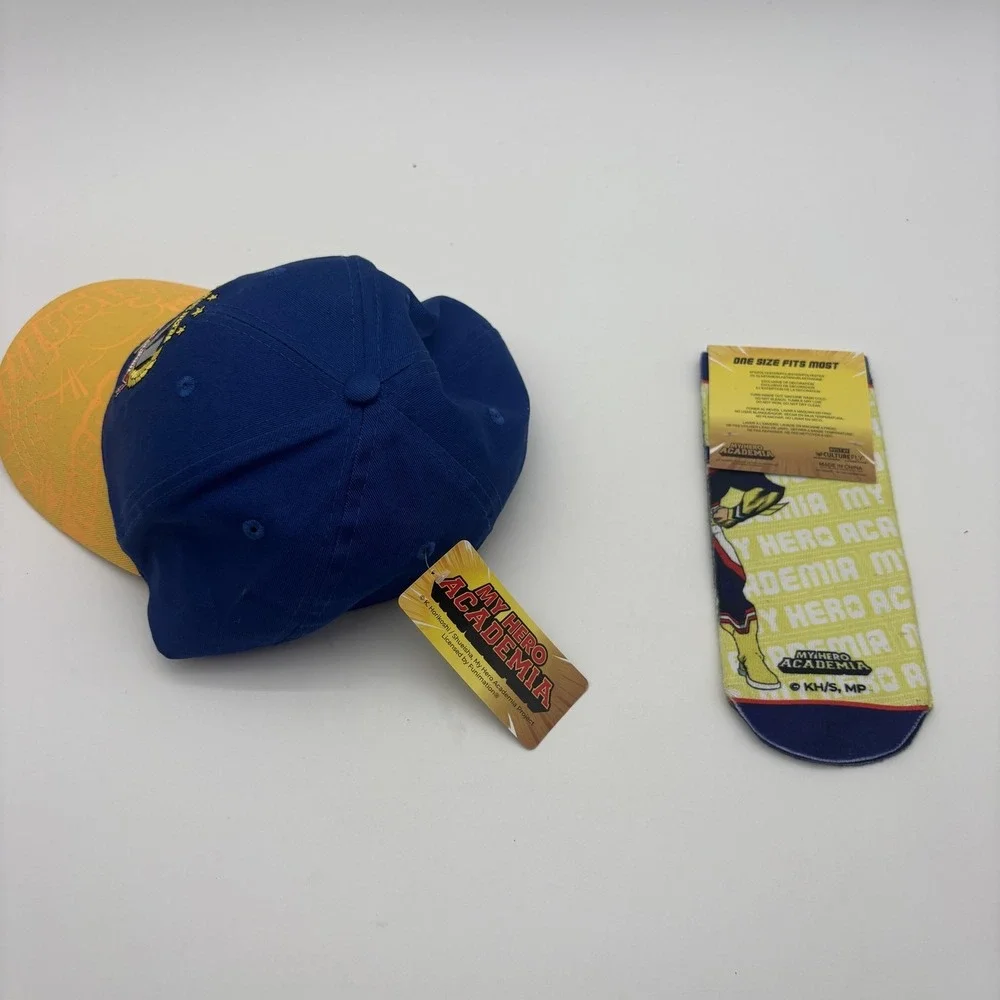 CultureFly My Hero Academia Hat Mens One Size‎ Blue U.A. Snapback All Might